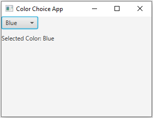 JavaFx: ChoiceBox and labels in JavaFX