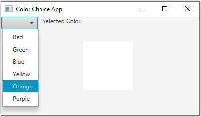 JavaFX Color choice application
