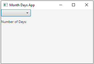 JavaFx: JavaFX Month days calculator