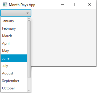 JavaFx: JavaFX Month days calculator
