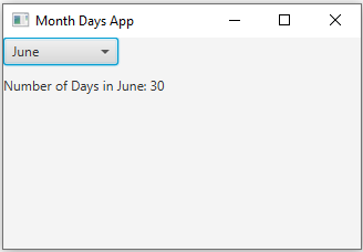 JavaFx: JavaFX Month days calculator