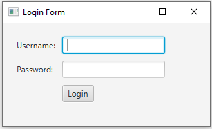 JavaFx: JavaFX Login form application.