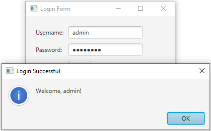 JavaFx: JavaFX Login form application.