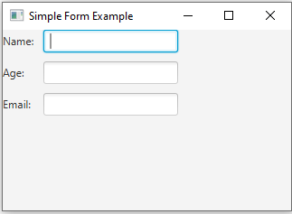 JavaFx: JavaFX GridPane: Simple form creation example