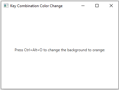 JavaFx: JavaFX Key combination color change.