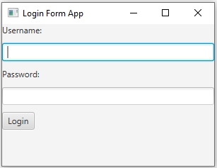 JavaFx: JavaFX Login form application