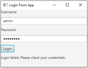 JavaFx: JavaFX Login form application