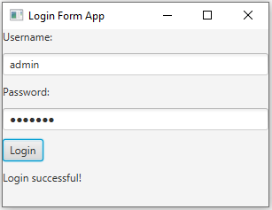JavaFx: JavaFX Login form application