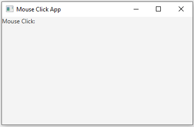 JavaFx: JavaFX Mouse click application.