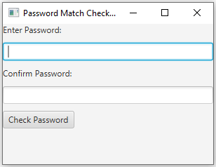 JavaFx: JavaFX Password match checker