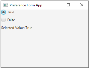 JavaFx: JavaFX preference form using RadioButton.