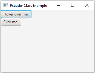 JavaFx: Styling JavaFX buttons with pseudo-classes.
