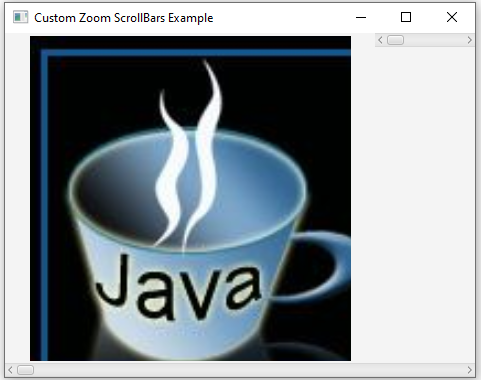 JavaFx: JavaFX Custom zoom ScrollBars example