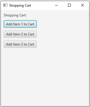 JavaFx: JavaFX shopping cart application.