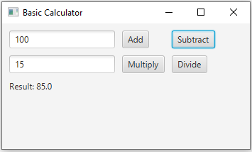 JavaFx: Simple Calculator in JavaFX