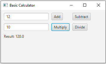 JavaFx: Simple Calculator in JavaFX