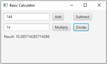 JavaFx: Simple Calculator in JavaFX
