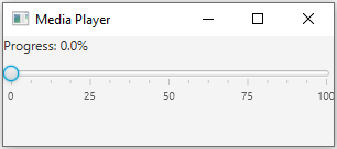 JavaFx: JavaFX Media player interface with progress slider.