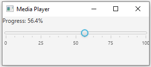 JavaFx: JavaFX Media player interface with progress slider.