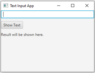 JavaFx: JavaFX Text input and display
