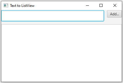 JavaFx: JavaFX TextArea to ListView example.