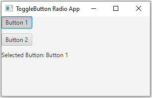 JavaFx: JavaFX ToggleButton Radio Application.