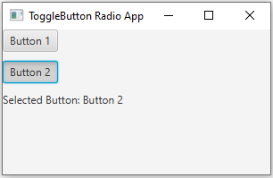 JavaFx: JavaFX ToggleButton Radio Application.