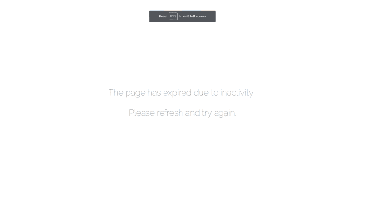 Laravel The page has expired due to inactivity