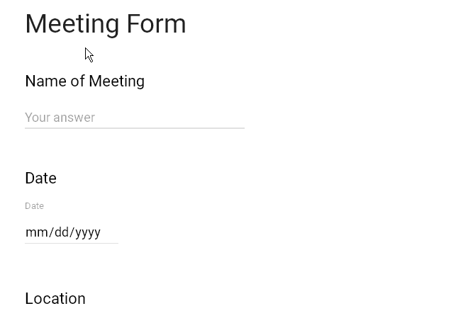 Meeting Form