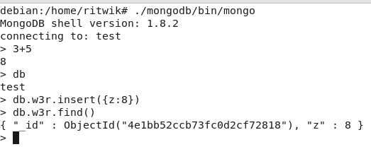 mongo first find linux