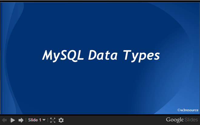 mysql data types