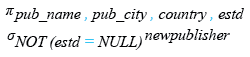 Relational Algebra Expression: Date with not null.