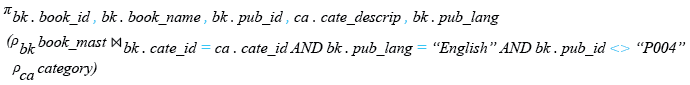 Relational Algebra Expression: MySQL INNER JOIN with alias.