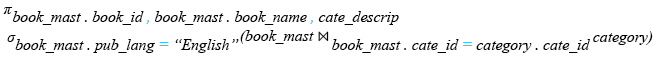 Relational Algebra Expression: MySQL INNER JOIN.