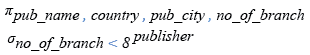 Relational Algebra Expression: MySQL less than operator.