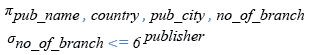 Relational Algebra Expression: MySQL less than or equal operator.