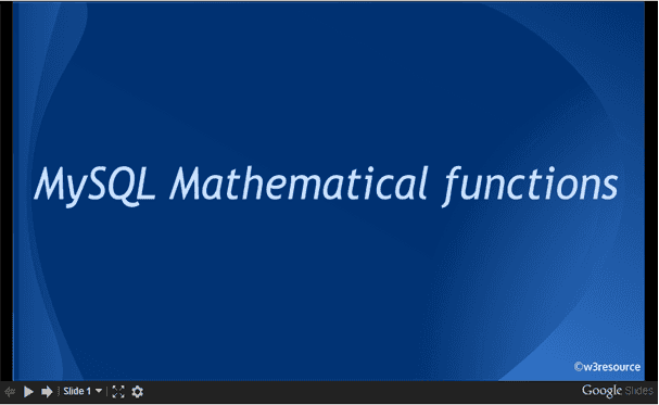 Mysql Ceiling Function W3resource