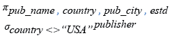 Relational Algebra Expression: MySQL not equal to operator.