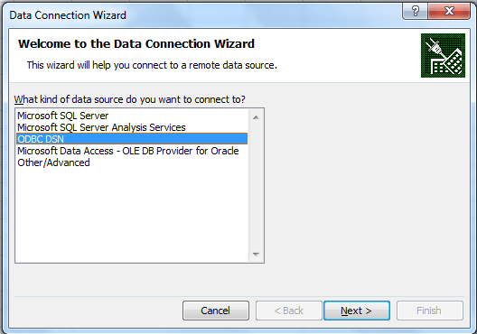 mysql odbc excel 2007 connection1