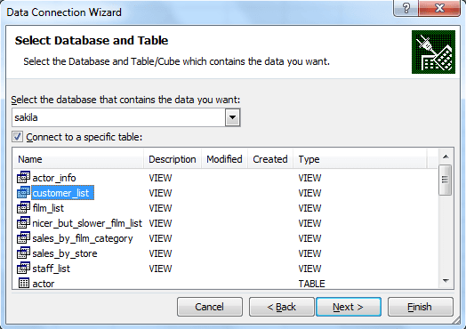 mysql odb -exce 207 connection4