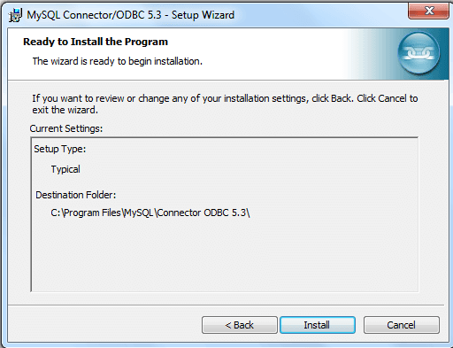 mysql odbc install step5