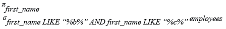 Relational Algebra Expression: Restricting and Sorting Data: Display the first_name of all employees who have both.