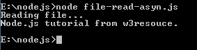 nodejs asynchronously reading a file