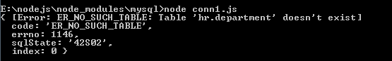 nodejs console error