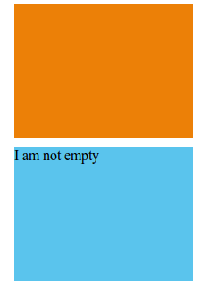 HTML not empty element