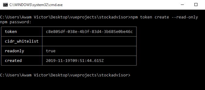 npm How to Create a New Read-Only Token