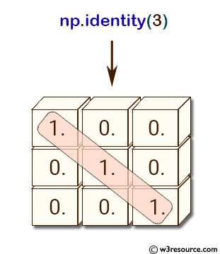 NumPy array: identity() function