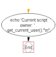 Flowchart: Get the name of the owner of the current PHP script