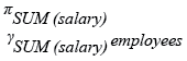 Relational Algebra Expression: Calculate the total salaries payable to employees.