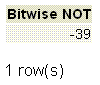 postgresql bitwise NOT operator